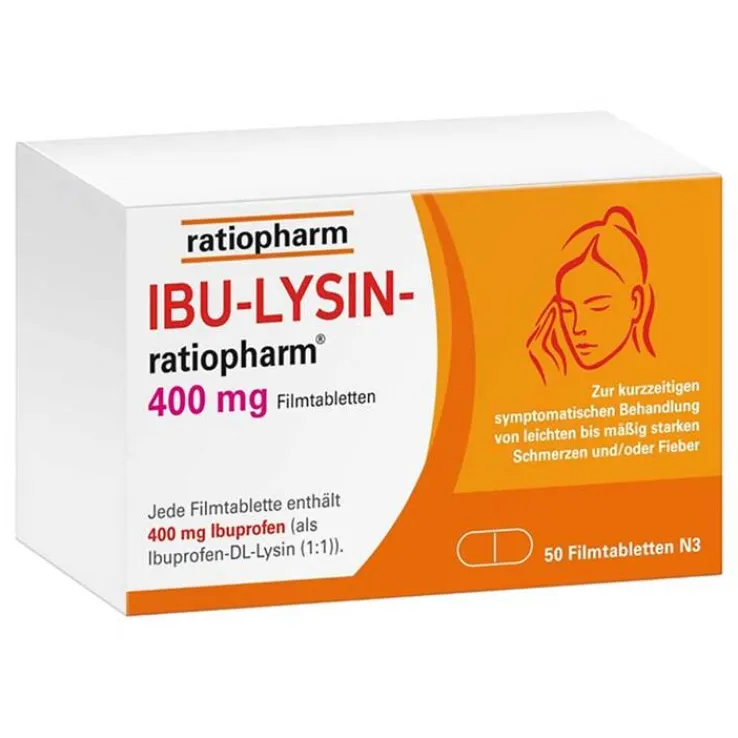 IBU LYSIN ratiopharm 400 mg - mit Ibuprofen, 50 St