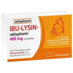 IBU LYSIN ratiopharm 400 mg - mit Ibuprofen, 20 St