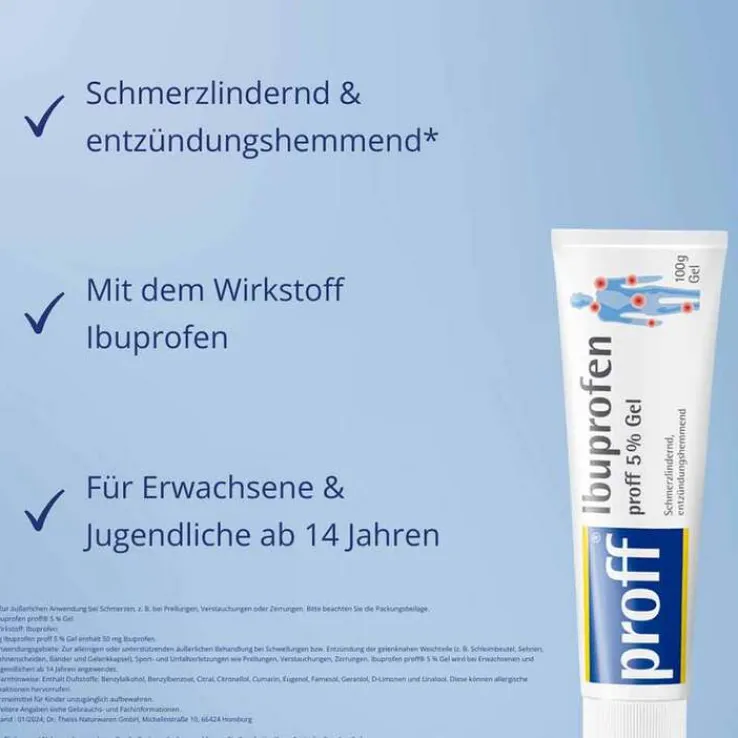 Ibuprofen proff 5% Gel, 100 g