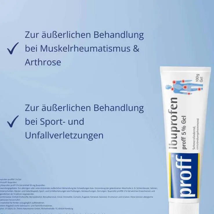 Ibuprofen proff 5% Gel, 100 g