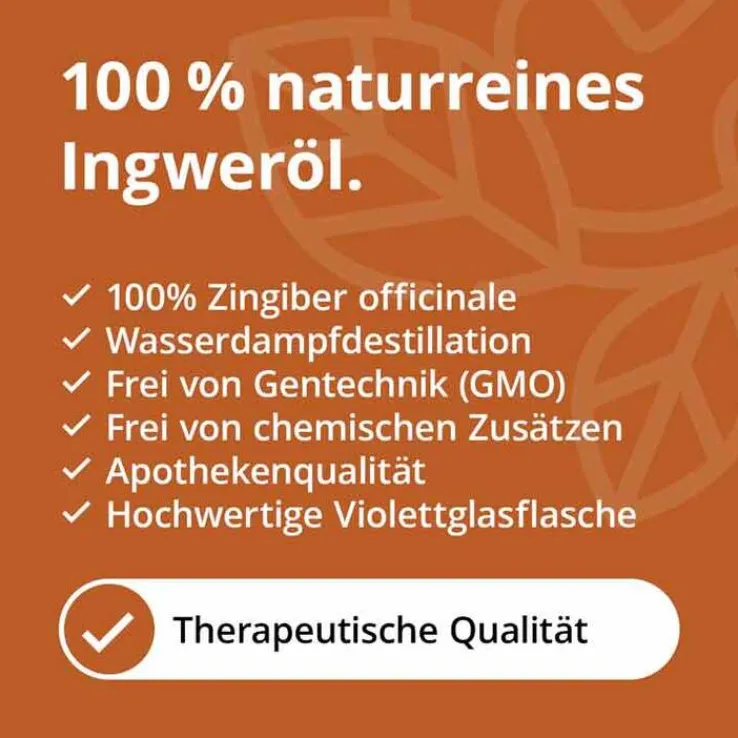Ingwer Öl naturrein ätherisches Öl, 10 ml
