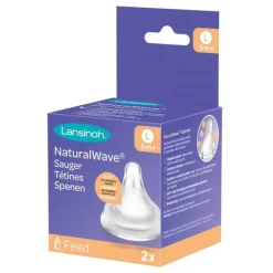 Lansinoh Naturalwave Sauger L, 2 St