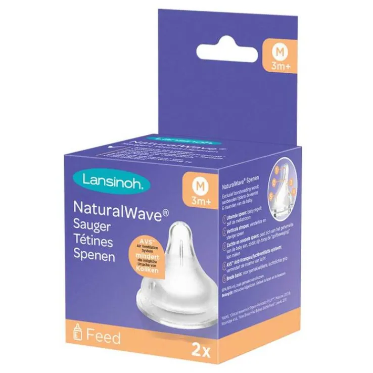 Lansinoh Naturalwave Sauger M, 2 St