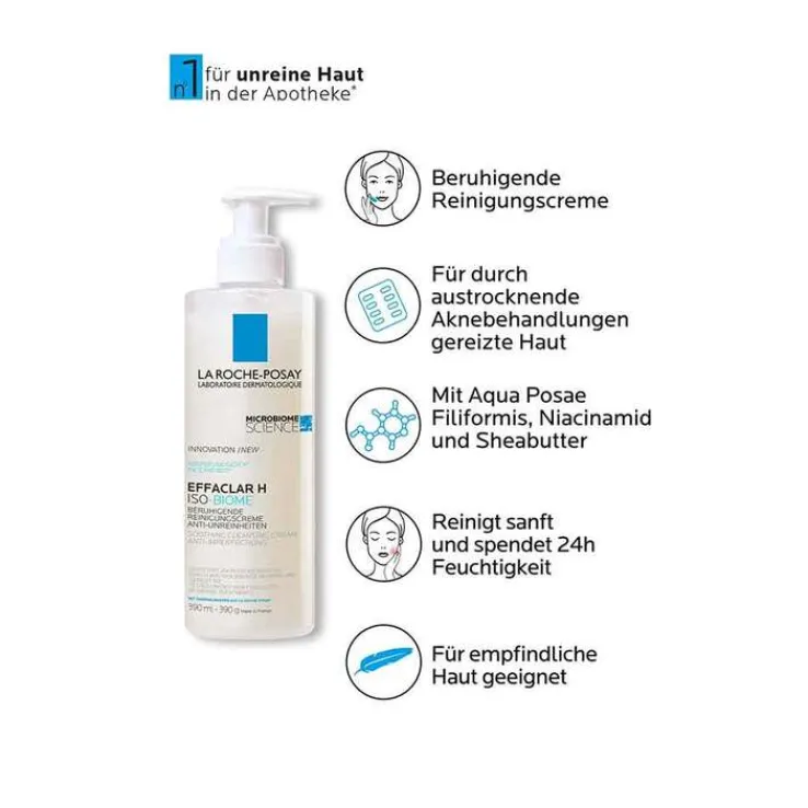La Roche Posay Effaclar H Iso-Biome Reinigungscreme, 390 ml