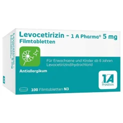 Levocetirizin – 1 A Pharma® 5 mg Filmtabletten, 100 St