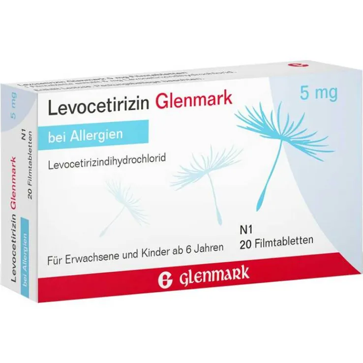 Levocetirizin Glenmark 5 mg Filmtabletten, 20 St