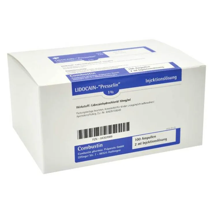 Lidocain Presselin 1% Injektionslösung, 50X2 ml