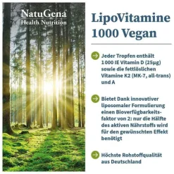 Lipovitamine 1000 vegan Vitamin D3 + A + K2 Tropfen, 15 ml