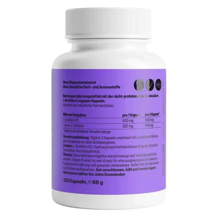 L-Ornithin Kapseln, 120 St