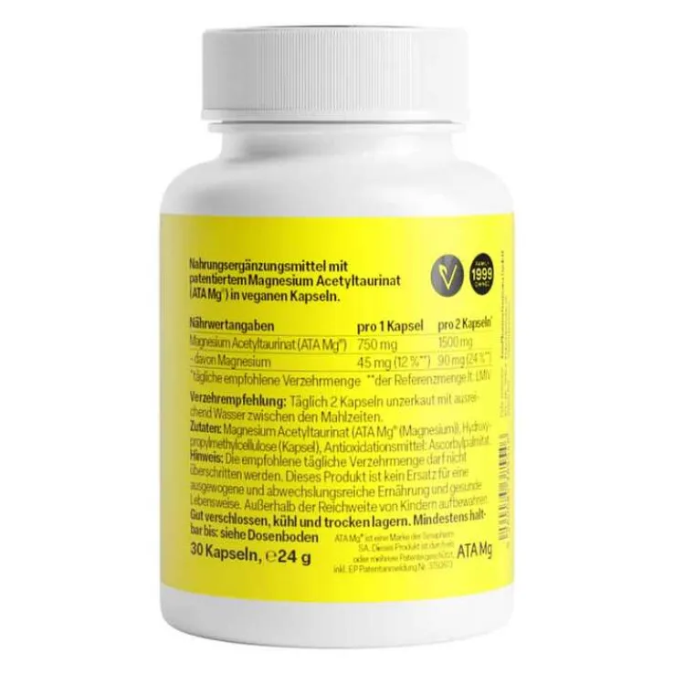Magnesium Acetyltaurinat Zeinpharma Kapseln, 30 St