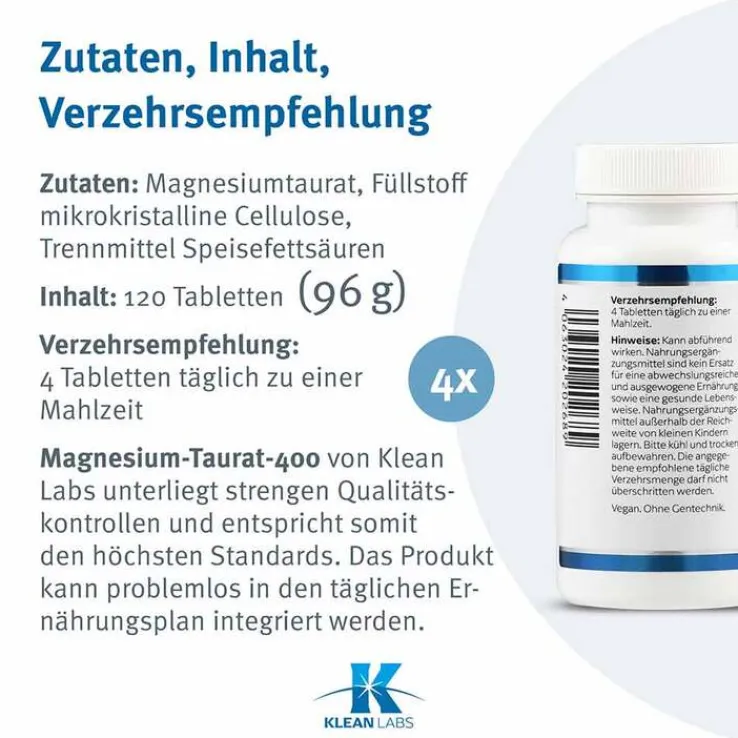 Magnesium Taurat 400 Tabletten, 120 St