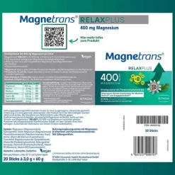 Magnetrans Relax + 400 mg Granulat Sticks Blaubeere, 20 St