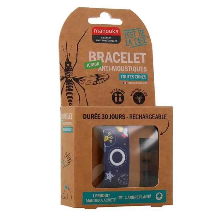 Manouka Mückenschutz Armband Junior Weltraum, 1 P