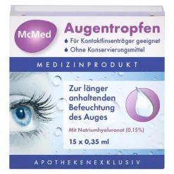 Mcmed Augentropfen Einzeldosispipetten, 15X0.35 ml