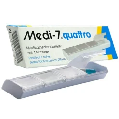 Medi 7 quattro Medikamentendosierer 4-Fächer weiß, 1 St