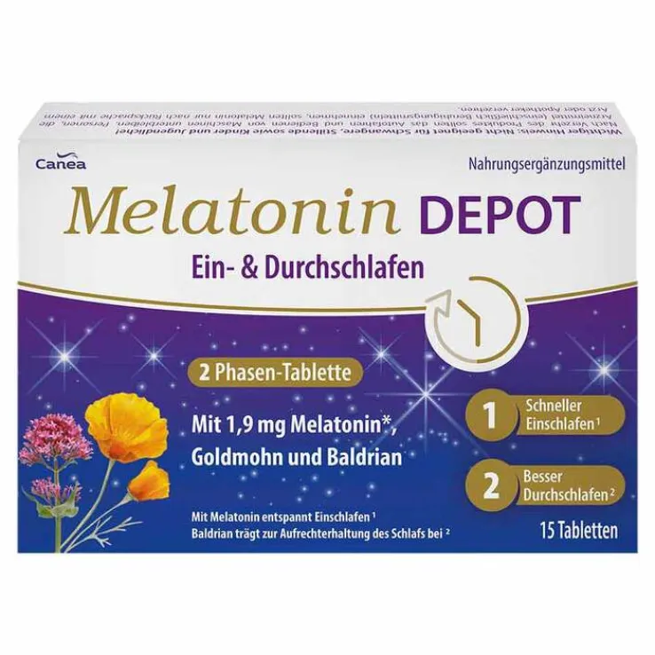 Melatonin Depot Ein- & Durchschlaf-Tabletten, 15 St