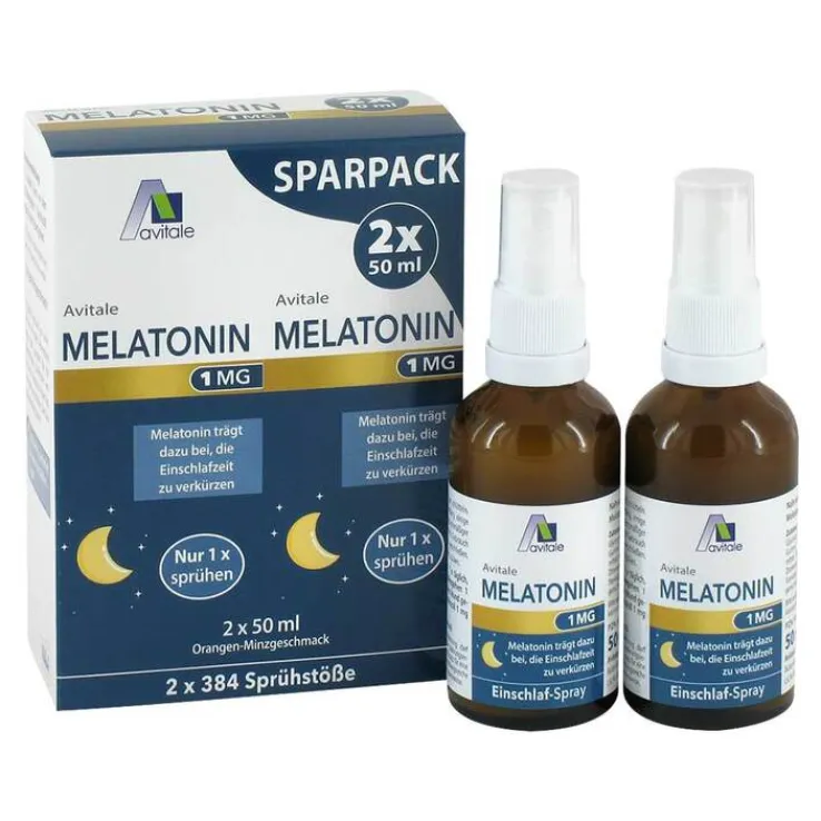 Melatonin 1 mg Einschlaf-Spray , 2X50 ml