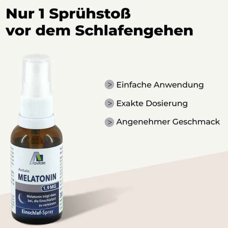Melatonin 1,9 mg Einschlaf-Spray, 30 ml