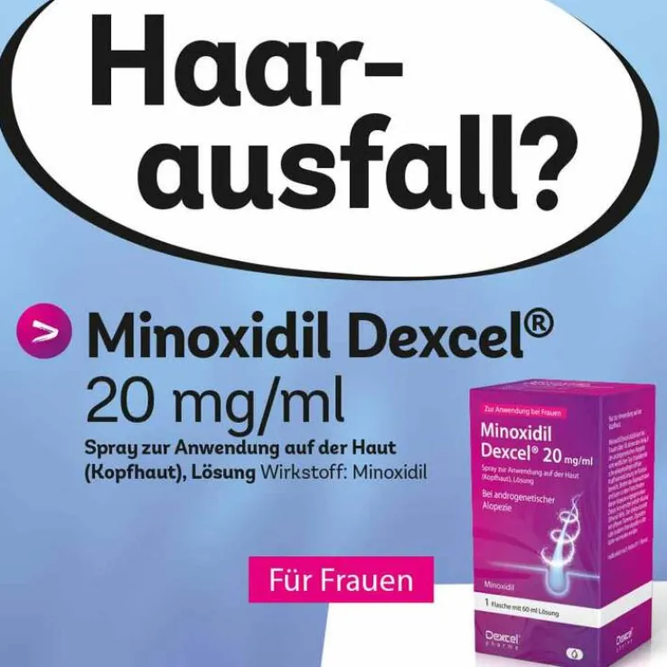 Minoxidil Dexcel 20 mg / ml Spray z.Anw.a.d.Kopfhaut, 60 ml