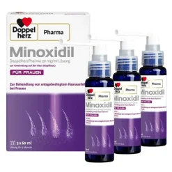 MINOXIDIL DoppelherzPharma 20 mg/ml Lösung für Frauen, 3X60 ml
