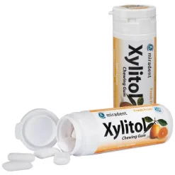 Miradent Zahnpflegekaugummi Xylitol Frucht, 30 St