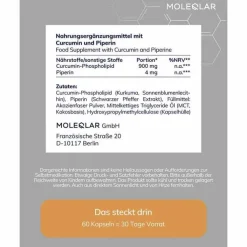 Moleqlar Curcusome Curcurmin Complex Kapseln, 60 St