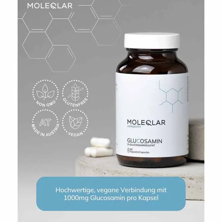 Moleqlar Glucosamin D-Glucosaminsulfate Kapseln, 90 St