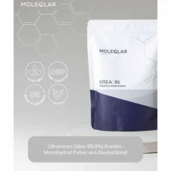 Moleqlar Kreatin Creatine Monohydrate Pulver, 300 g