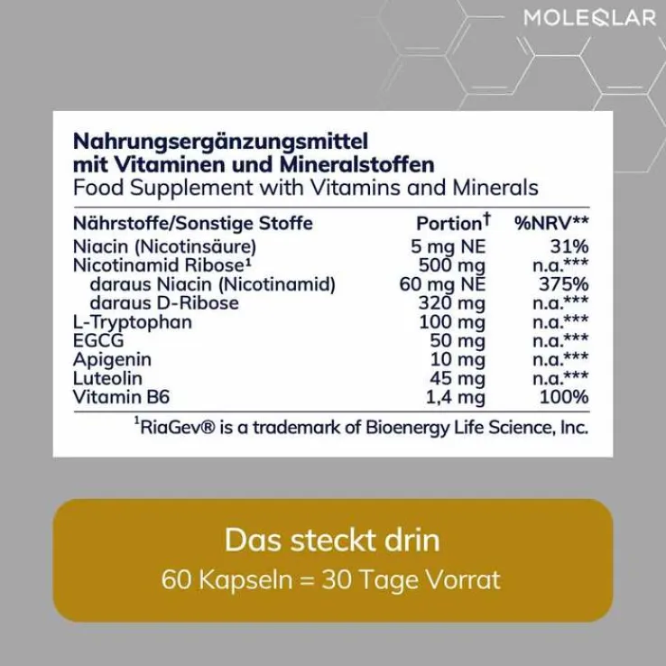 Moleqlar Longevity Regenad Kapseln, 60 St