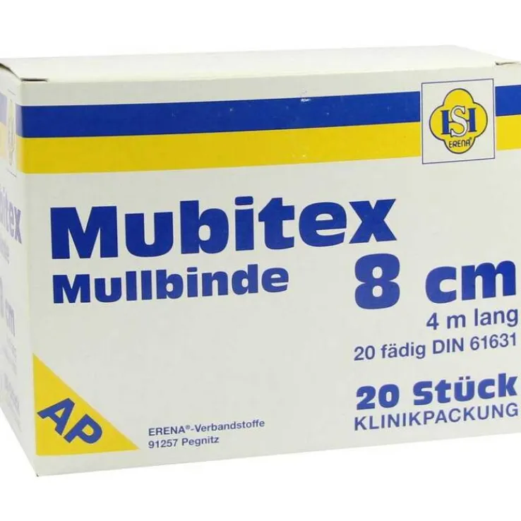 Mubitex Mullbinden 8cm ohne, 20 St