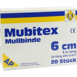 Mubitex Mullbinden 6cm ohne, 20 St