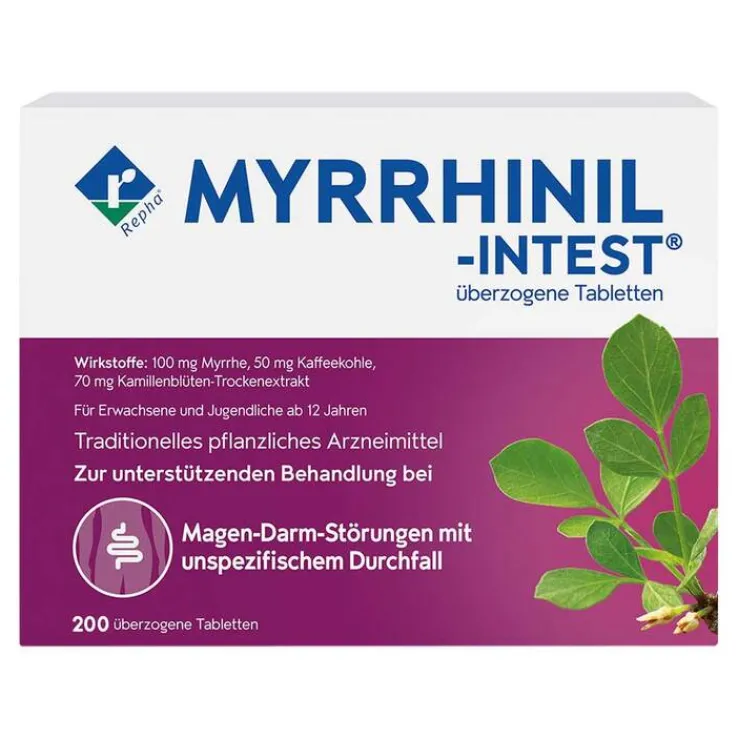 MYRRHINIL-INTEST überzogene Tabletten, 200 St