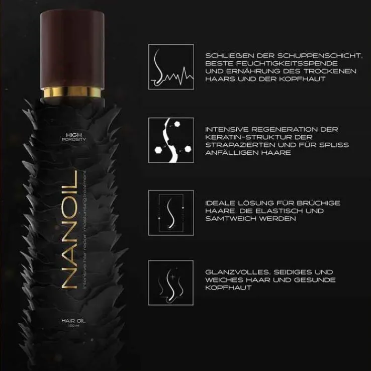 Nanoil Haaröl High Porosity Hair, 100 ml