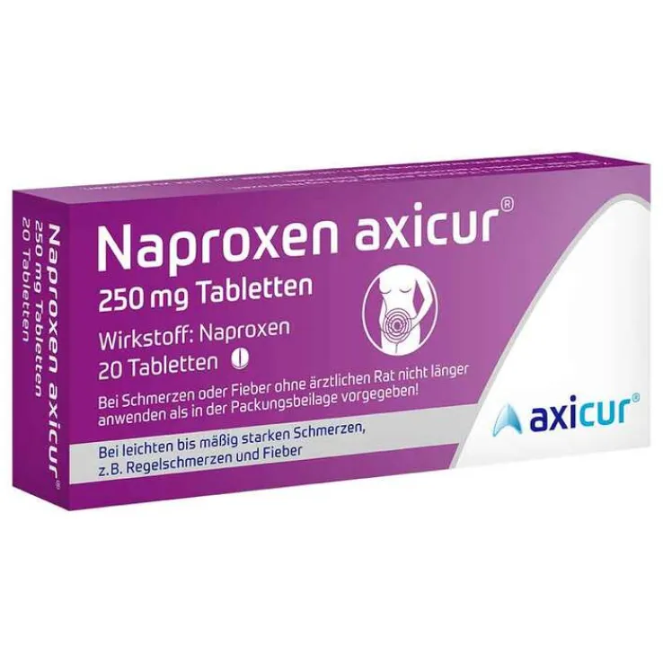 Naproxen axicur® 250 mg Tabletten, 20 St