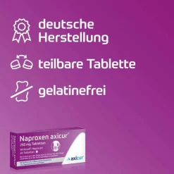 Naproxen axicur® 250 mg Tabletten, 10 St