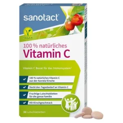 100% Natürliches Vitamin C sanotact Lutschtabletten , 30 St