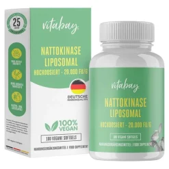 Nattokinase Hochdosiert 20.000 FU / g Weichkapseln, 180 St