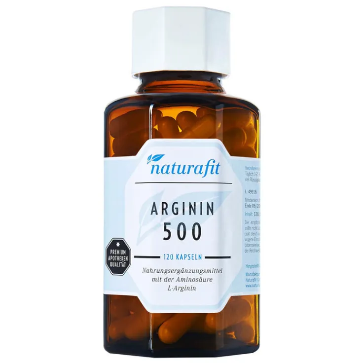 Naturafit Arginin 500 Kapseln, 120 St