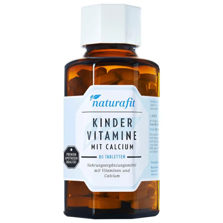 Naturafit Kindervitamine mit Calcium Lutschtabletten, 80 St