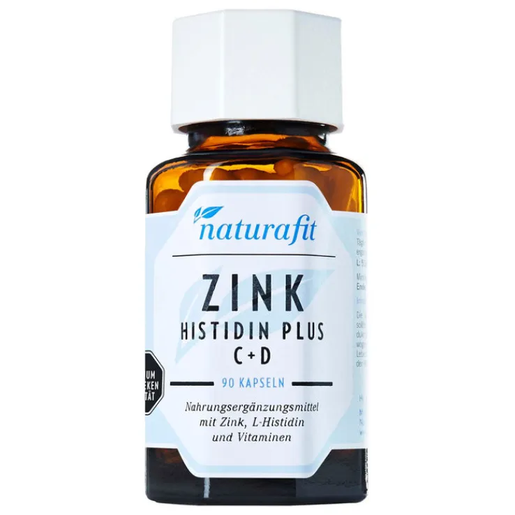 Naturafit Zink Histidin plus C + D Kapseln, 90 St