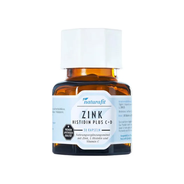 Naturafit Zink Histidin plus C + D Kapseln, 30 St