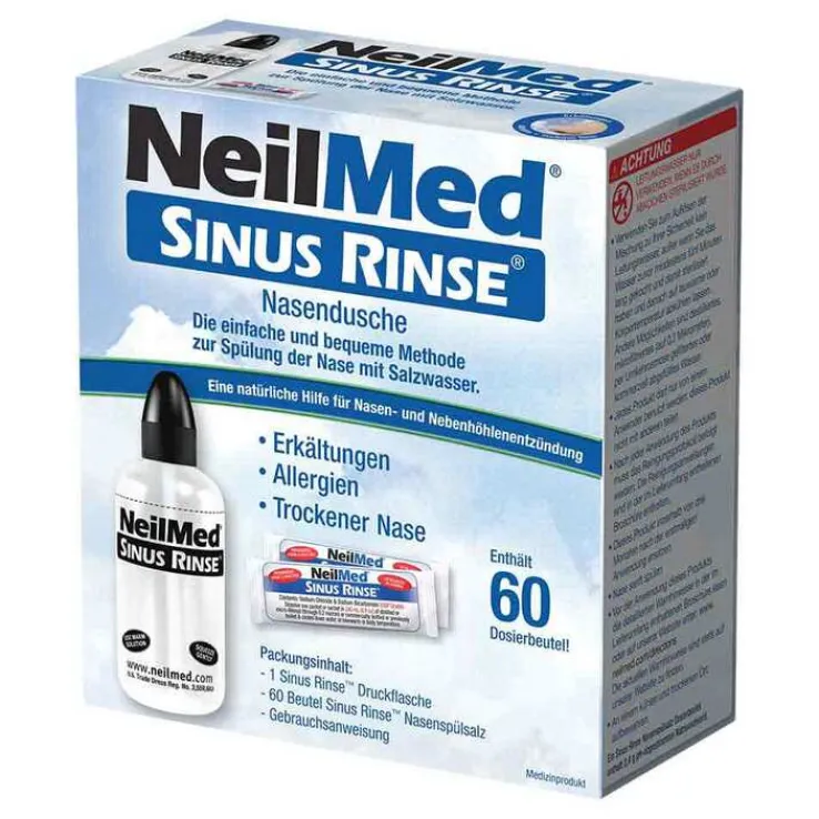 Neilmed Sinus Rinse Nasendusche + 60 Nasenspülsalzbeutel , 1 P