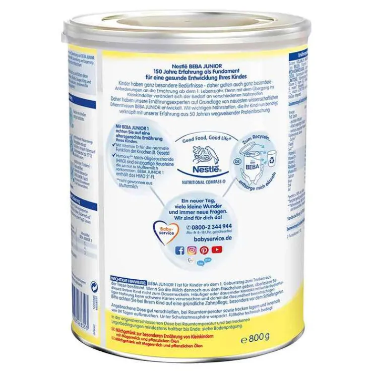 Nestle Beba Junior 1 + Pulver, 800 g