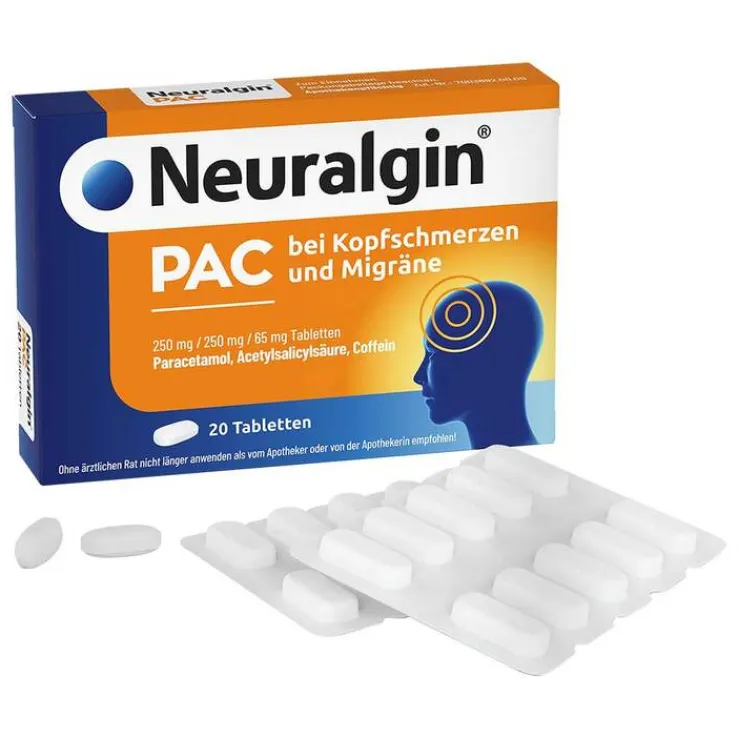 Neuralgin® PAC bei Kopfschmerzen und Migräne Tabletten , 20 St