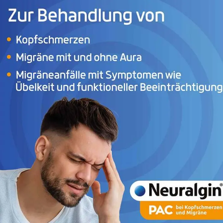 Neuralgin® PAC bei Kopfschmerzen und Migräne Tabletten , 20 St
