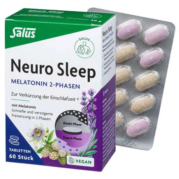 Neuro Sleep Melatonin 2-Phasen Tabletten Salus, 60 St
