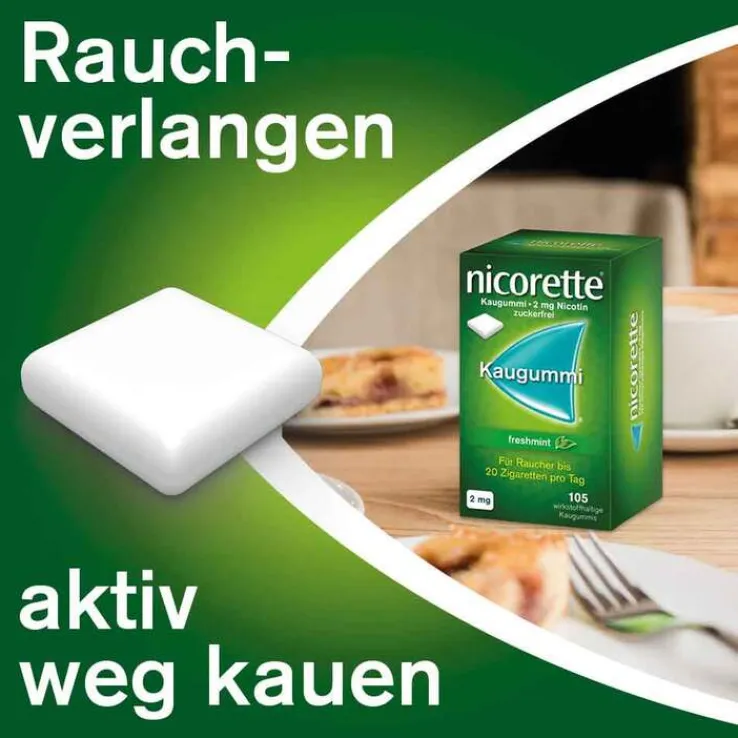 nicorette Kaugummi freshmint, 2 mg Nikotin, 210 St