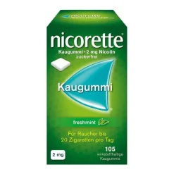 nicorette Kaugummi freshmint, 2 mg Nikotin, 105 St