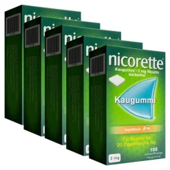 Nicorette 2 mg freshfruit Kaugummi, 5x105 St