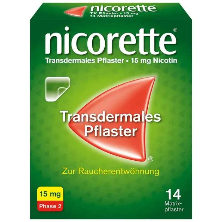 nicorette Nikotinpflaster, 15 mg Nikotin, 14 St